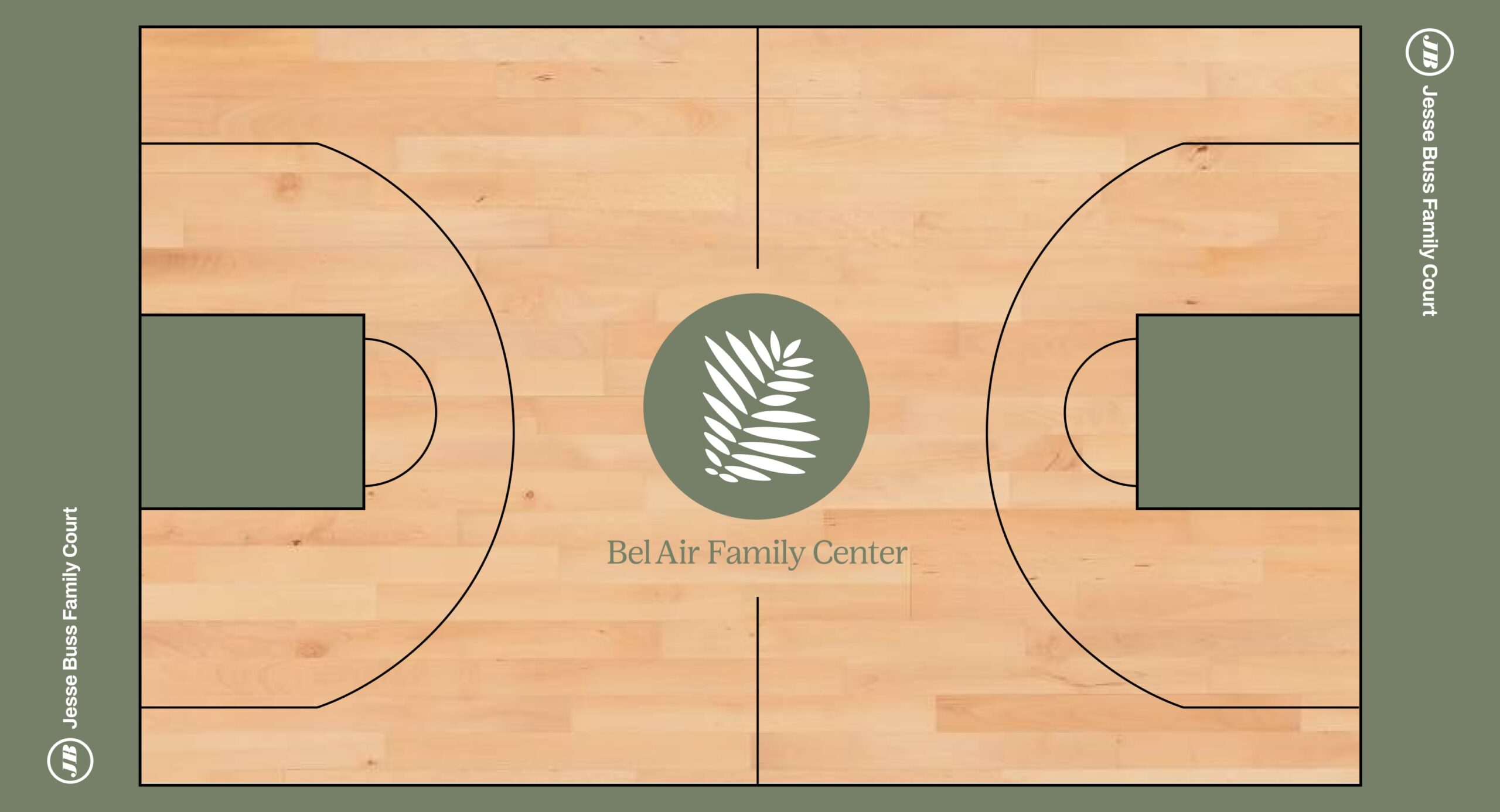 Blueprint illustration of the new BAFC basketball court